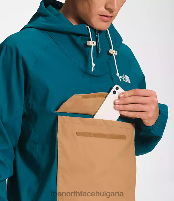 облекло The North Face клас v пуловер син корал / полезно кафяво мъже 40DF0594