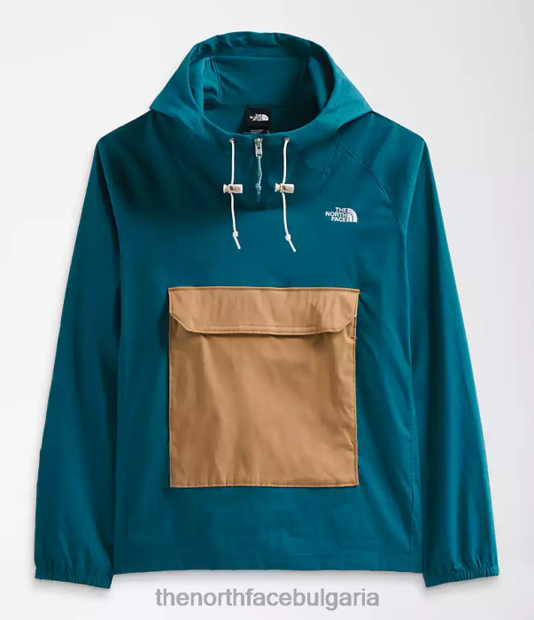 облекло The North Face клас v пуловер син корал / полезно кафяво мъже 40DF0594