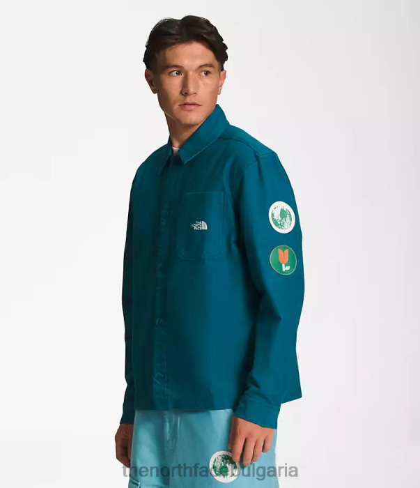 облекло The North Face valley shacket син корал мъже 40DF011