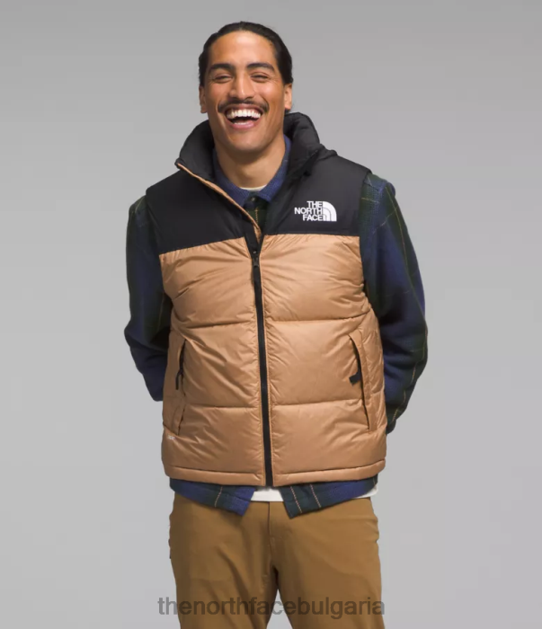 облекло The North Face 1996 ретро nuptse жилетка бадемово масло мъже 40DF0291