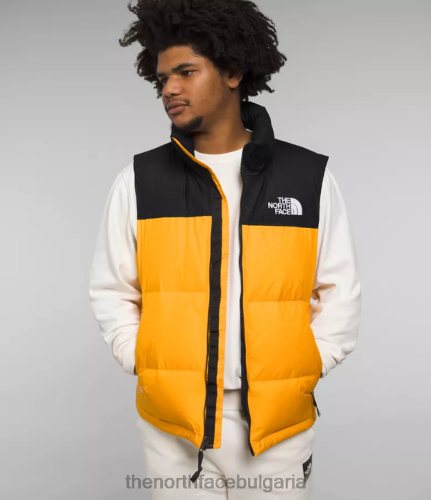 облекло The North Face 1996 ретро nuptse жилетка summit gold/tnf black мъже 40DF0293