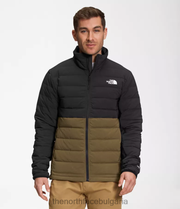 облекло The North Face еластично пухено яке belleview tnf черна/военна маслина мъже 40DF0648