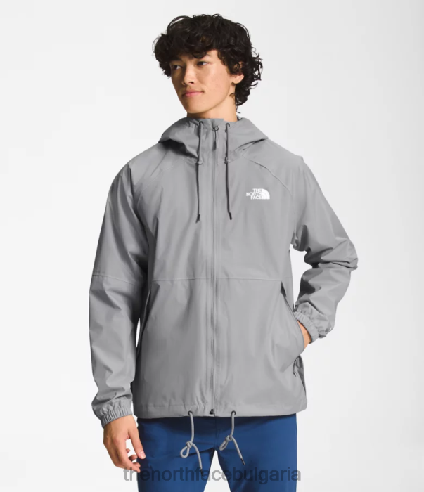 облекло The North Face антора качулка за дъжд смесено сиво мъже 40DF01194