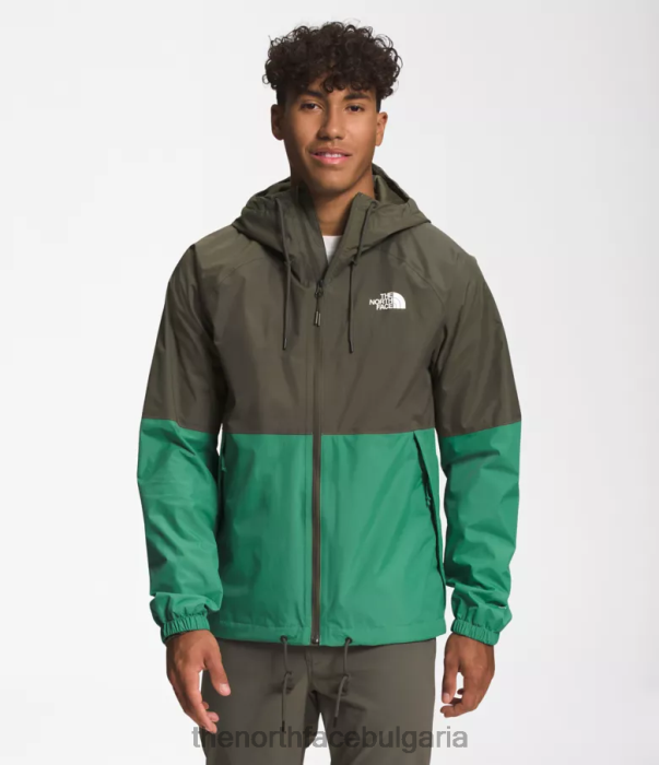 облекло The North Face антора качулка за дъжд ново тъмнозелено/наситено тревисто зелено мъже 40DF01202