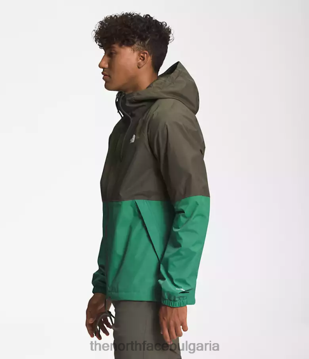 облекло The North Face антора качулка за дъжд ново тъмнозелено/наситено тревисто зелено мъже 40DF01202
