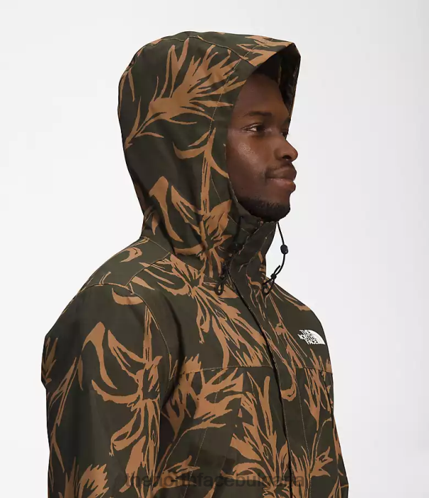 облекло The North Face яке Антора полезен кафяв отпечатък с тропическа четка мъже 40DF0287