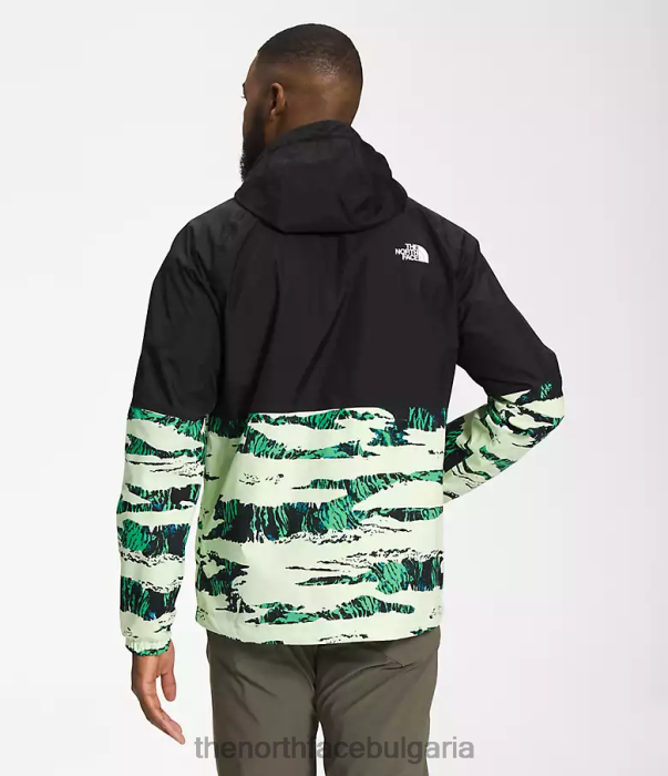 облекло The North Face антора качулка за дъжд tnf черен/полезен кафяв камуфлажен печат мъже 40DF01201