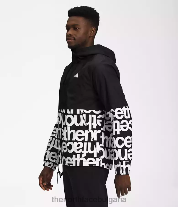 облекло The North Face антора качулка за дъжд tnf черен/tnf черен печат мъже 40DF01199