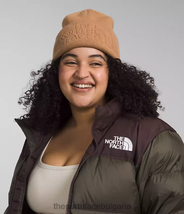 аксесоар The North Face градска релефна шапка бадемово масло унисекс 40DF01138