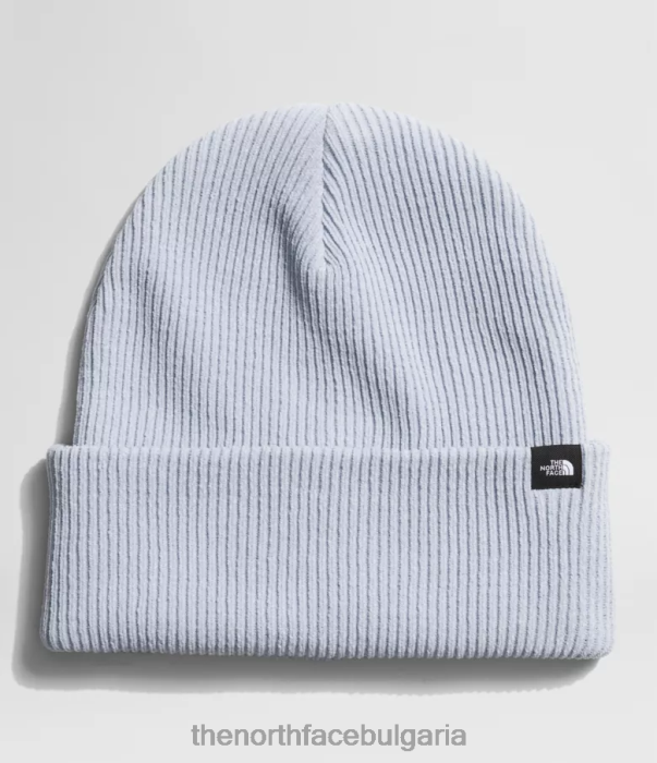 аксесоар The North Face градска шапка с маншет прашна зеленика унисекс 40DF0560