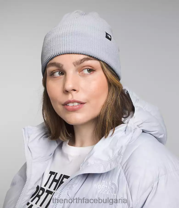 аксесоар The North Face градска шапка с маншет прашна зеленика унисекс 40DF0560