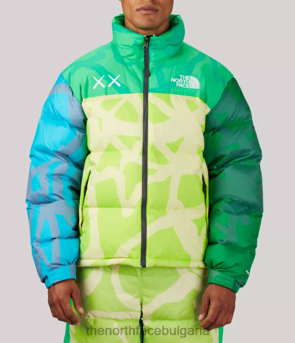 облекло The North Face tnf x kaws ретро 1996 nuptse яке kw безопасност зелен nuptse печат унисекс 40DF0591